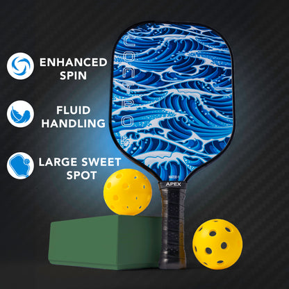 Ultimate Pickleball Starter Pack: Fire & Water Beginner Set Includes 4 Balls & Bag